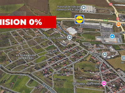 COMISION 0 - Teren intravilan PUZ aprobat pentru blocuri 8300 mp Sibiu
