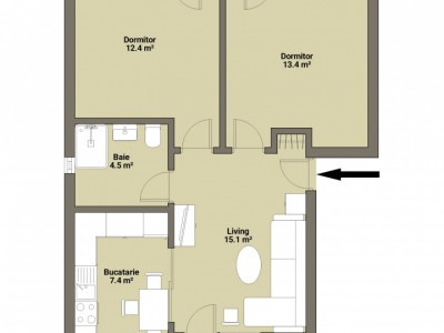 Apartament de vanzare 3 camere 2 balcoane in zona Selimbar SIbiu